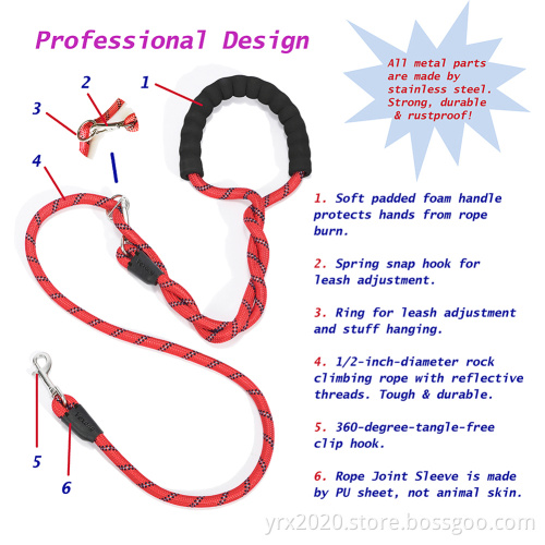 Rope Pet Leash Length Adjustable
